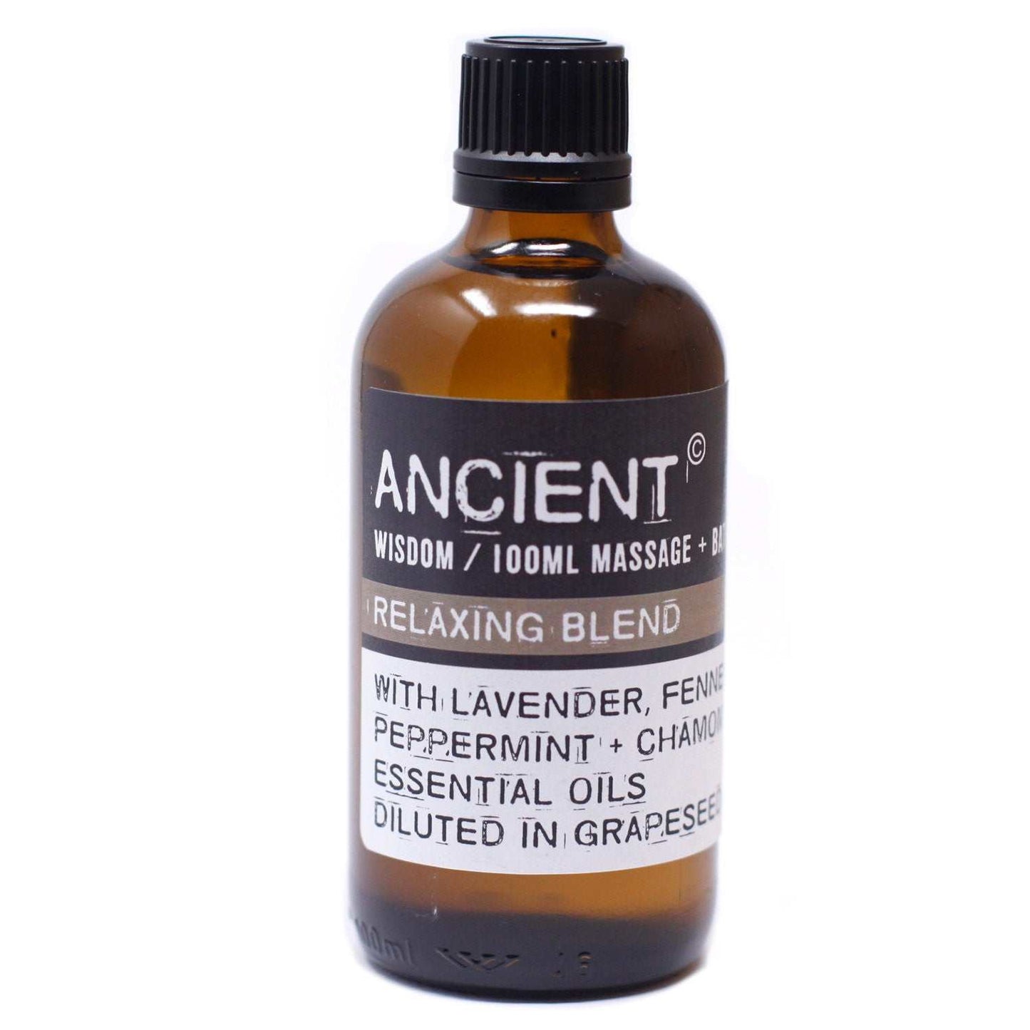 Relaxing Massage Oil - 100ml bottle with natural essential oils for soothing and hydration.