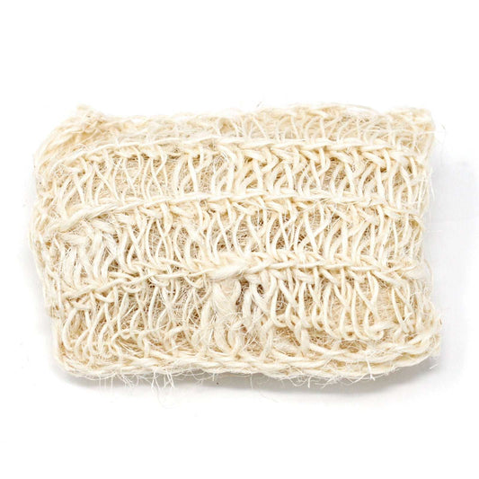 Sisal sponge for gentle exfoliation and skin softening.
