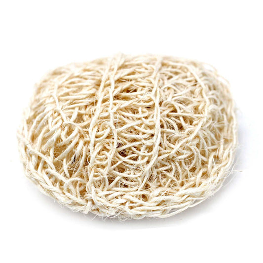 Sisal Sponge and Scrub - Soft Round Exfoliating Cushion