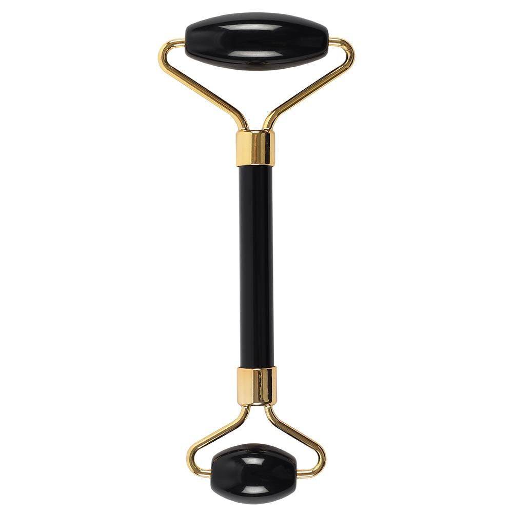 Gemstone Face Roller - Black Obsidian for skincare, reduces puffiness, and promotes circulation.