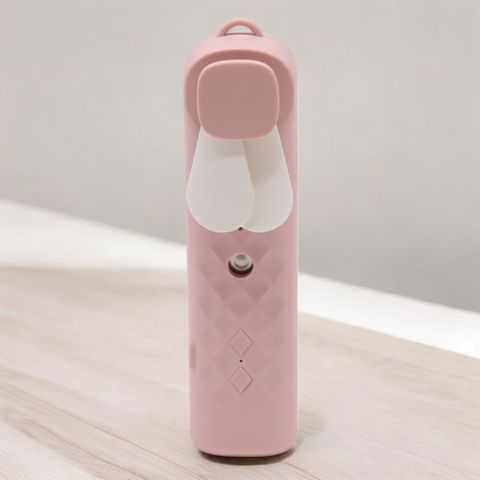 Pink Nano Mist USB rechargeable face fan and spray for cooling hydration on the go