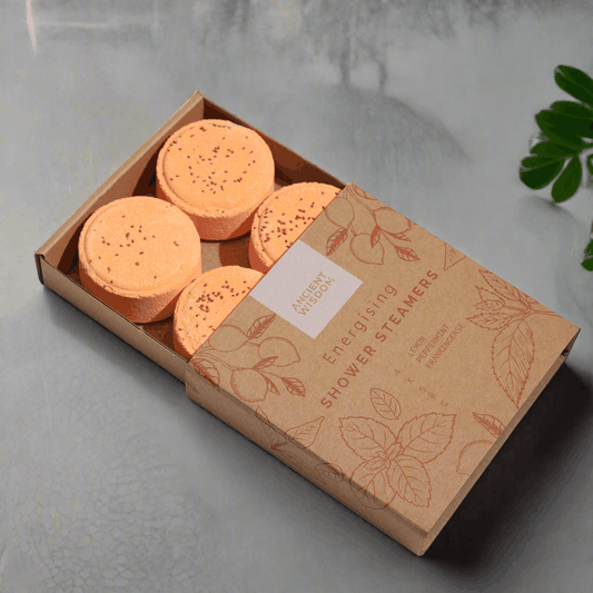 Zen Shower Steamers Wellness Gift Set with natural essential oils.