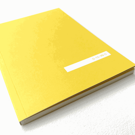 Yellow Colour Notebook - A6 size, plain pages, eco-friendly recycled paper.