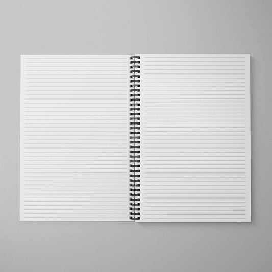Floral spiral-bound notebook with lined pages